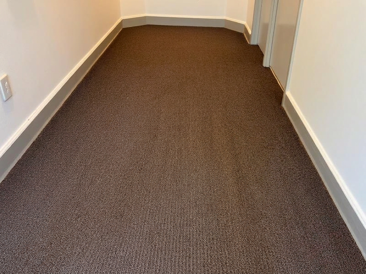 Oficina corporativa con alfombra limpia después del servicio KSM